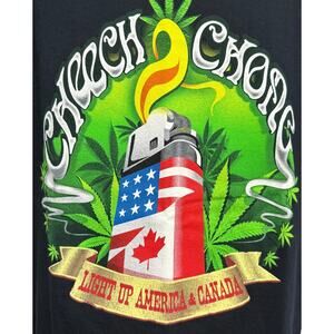 Cheech & Chong Light Up America & Canada Tour Shirt Size Large